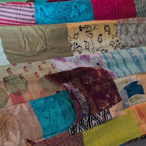 ✨ Kantha Bae Patchwork Sari Goddess Midi Moo Osfm - Picture 4 of 8